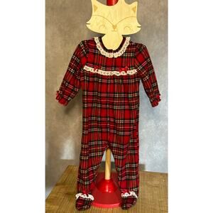 Plaid Ruffle Footie by Little Me (9M)